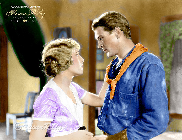 Vilma Banky and Gary Cooper 1926 silent film 'The Winning of Barbara Worth'