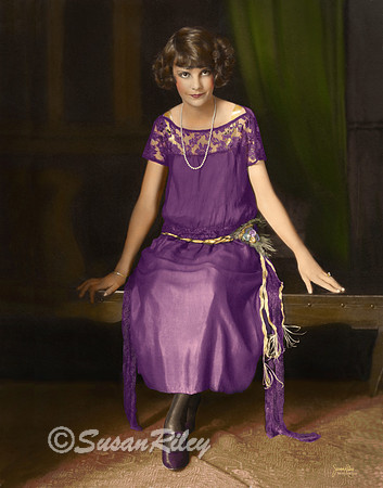Seated girl with color and embellishments 16x20, 2014